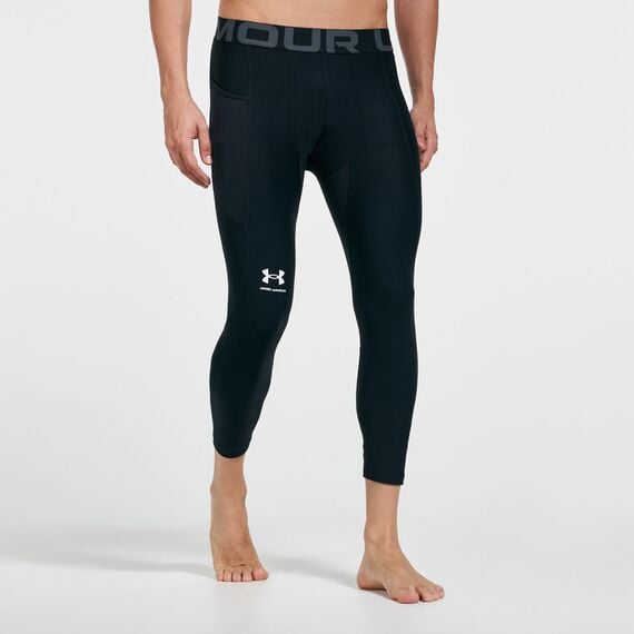 Under Armour UA HG Armour 3/4 Legging męskie legginsy treningowe czarne, Kolor: czarny, Rozmiar: M