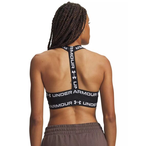 Under Armour HeatGear Mid T-Back damski biustonosz sportowy średnie wsparcie czarny, Kolor: czarny, Rozmiar: S, 2 zdjęcie