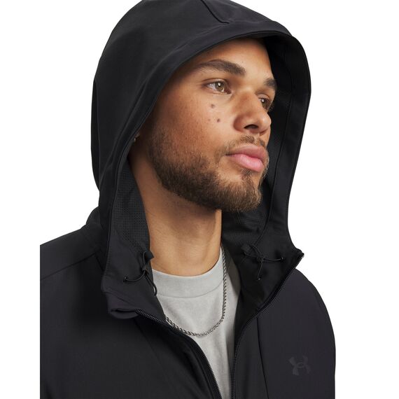 Under Armour UA Unstoppable Woven Jacket męska kurtka sportowa z kapturem czarna, Kolor: czarny, Rozmiar: M, 3 zdjęcie