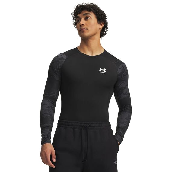 Under Armour UA HG Armour Comp CB LS męska koszulka sportowa treningowa czarna, Kolor: czarny, Rozmiar: XL