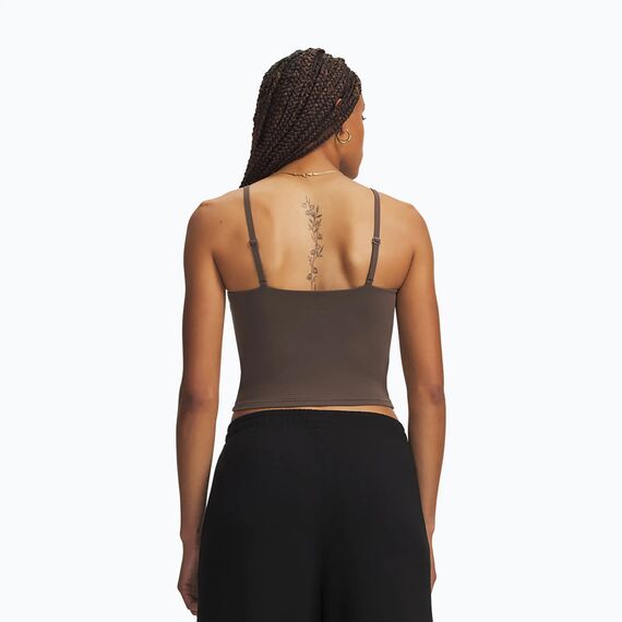 Under Armour UA Meridian Support Tank damski top treningowy z usztywnieniem brązowy, Kolor: brązowy, Rozmiar: XS, 2 zdjęcie