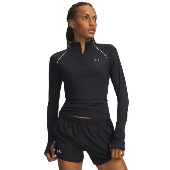 Under Armour UA Velociti Half Zip damska bluza biegowa treningowa szybkoschnąca czarna, Kolor: czarny, Rozmiar: XS