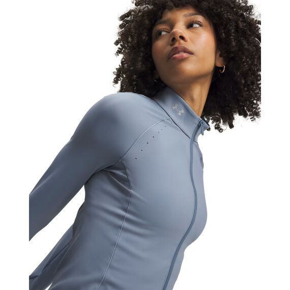 Under Armour Vanish Elite Full Zip damska bluza do biegania treningowa sportowa niebieska, Kolor: niebieski, Rozmiar: S, 3 zdjęcie