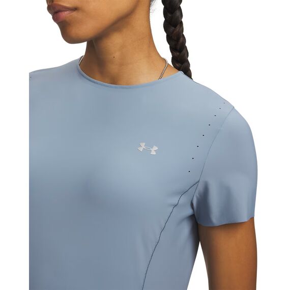 Under Armour Vanish Elite SS T-shirt koszulka damska treningowa szybkoschnąca niebieska, Kolor: niebieski, Rozmiar: XL, 3 zdjęcie