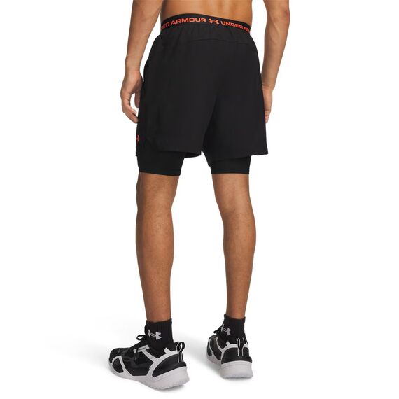 Under Armour UA Vanish Woven 2.0 2w1 męskie spodenki treningowe czarny, Kolor: czarno-pomarańczowy, Rozmiar: M, 3 zdjęcie