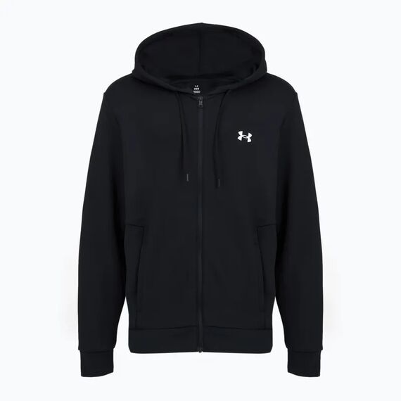 UNDER ARMOUR bluza męska na trening i na codzień Flex Fleece Full Zip czarny, Kolor: czarny, Rozmiar: XL
