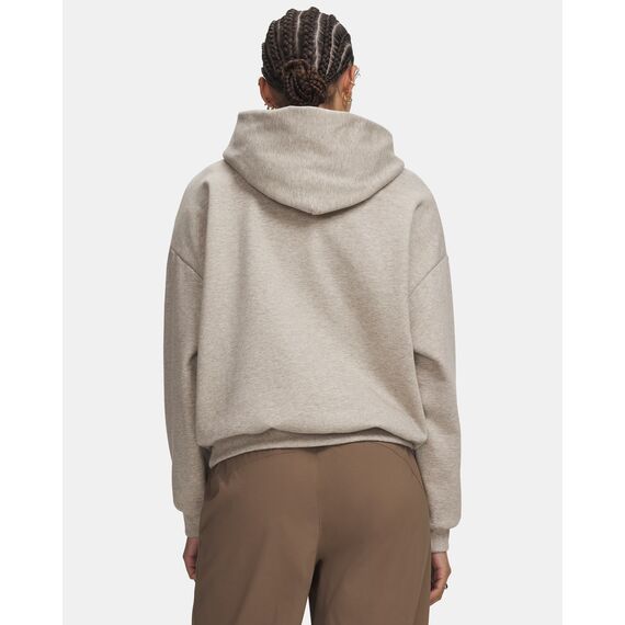 UNDER ARMOUR damska bluza dresowa Icon Fleece Hoodie beżowy, Kolor: beżowy, Rozmiar: L, 2 zdjęcie