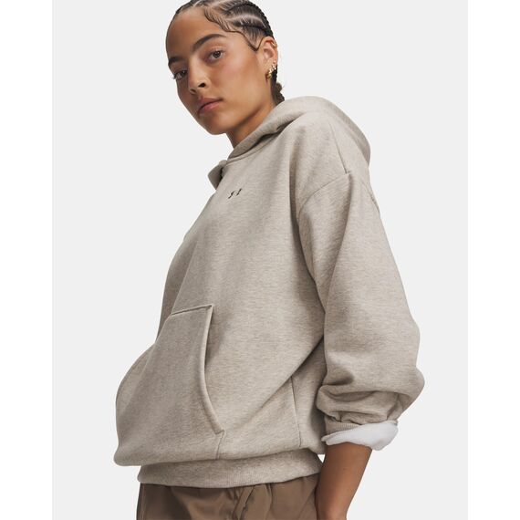 UNDER ARMOUR damska bluza dresowa Icon Fleece Hoodie beżowy, Kolor: beżowy, Rozmiar: XS, 3 zdjęcie