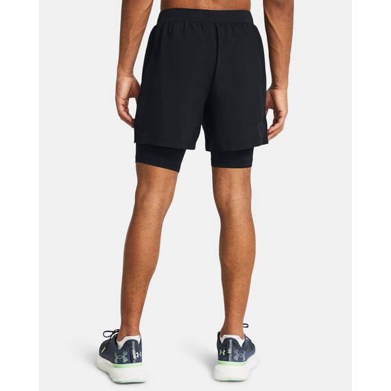UNDER ARMOUR spodenki męskie do biegania LAUNCH 5'' 2-IN-1 SHORTS czarne, Kolor: czarny, Rozmiar: XXL, 2 zdjęcie