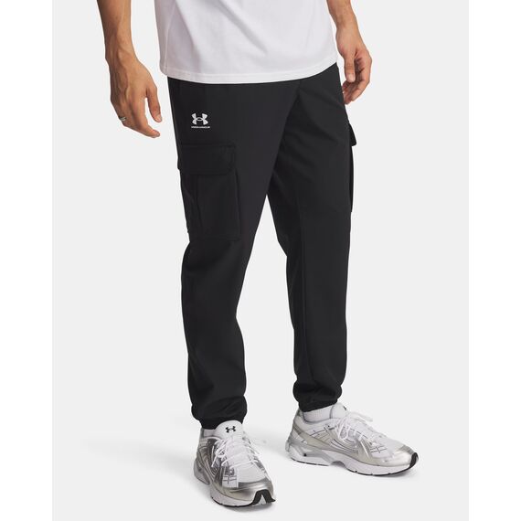 UNDER ARMOUR męskie spodnie cargo Vibe Woven Cargo Pants czarne, Kolor: czarny, Rozmiar: XL