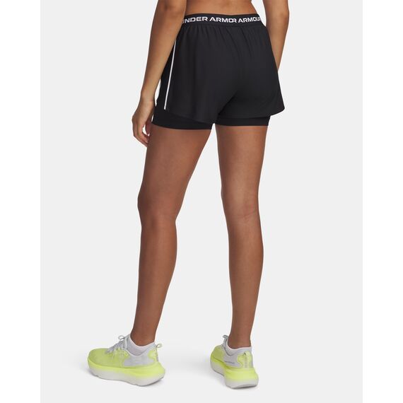 UNDER ARMOUR damskie spodenki treningowe Tech Play Up 2in1 Shorts czarny, Kolor: czarny, Rozmiar: S, 2 zdjęcie