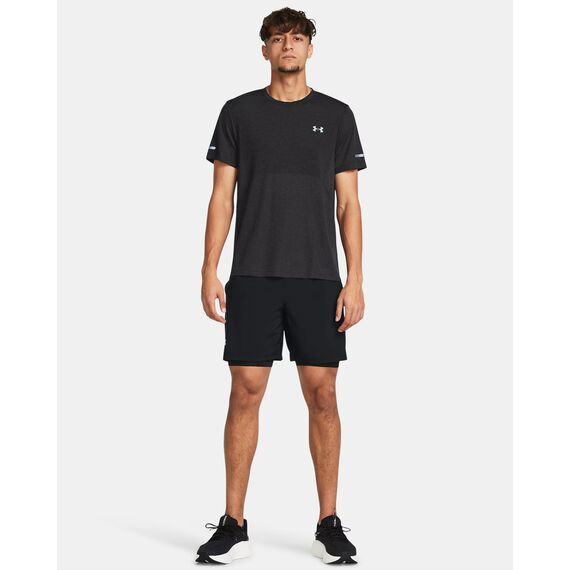 UNDER ARMOUR męskie spodenki na treningi LAUNCH 7'' 2-IN-1 SHORTS czarny, Kolor: czarny, Rozmiar: XXL