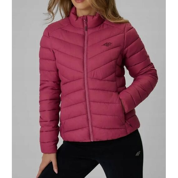 4F Damska kurtka pikowana puchowa hydrofobowa F0923 CITY JACKETS różowa, Kolor: różowy, Rozmiar: L, 3 zdjęcie