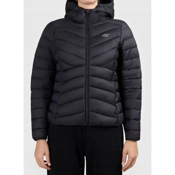 4F damska kurtka zimowa puchowa F0924 CITY JACKETS czarna, Kolor: czarny, Rozmiar: L, 3 zdjęcie