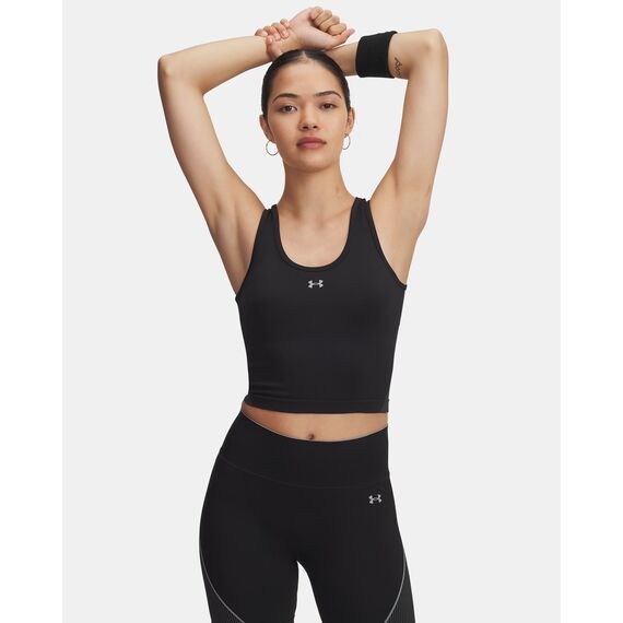 Under Armour Vanish Seamless Tank damski top treningowy bez rękawów czarny, Kolor: czarny, Rozmiar: L