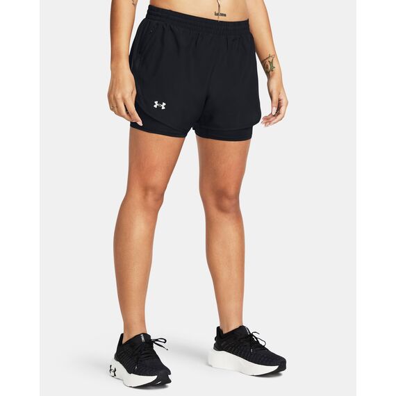 UNDER ARMOUR spodenki damskie treningowe Fly By 2-in-1 Shorts czarny, Kolor: czarny, Rozmiar: XS, 2 zdjęcie