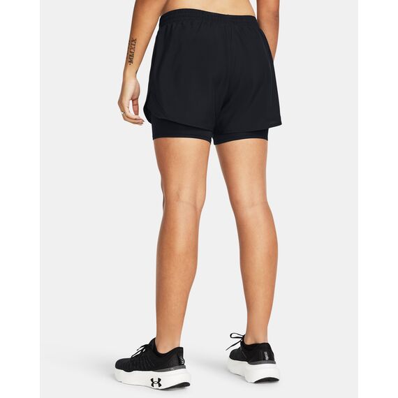 UNDER ARMOUR spodenki damskie treningowe Fly By 2-in-1 Shorts czarny, Kolor: czarny, Rozmiar: L, 3 zdjęcie