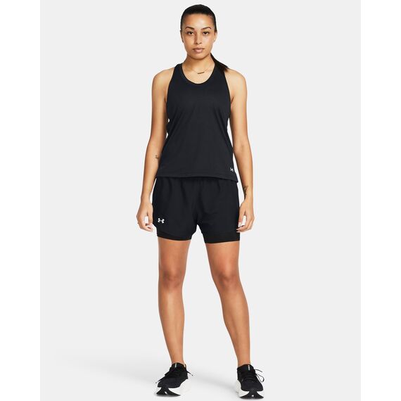 UNDER ARMOUR spodenki damskie treningowe Fly By 2-in-1 Shorts czarny, Kolor: czarny, Rozmiar: XS