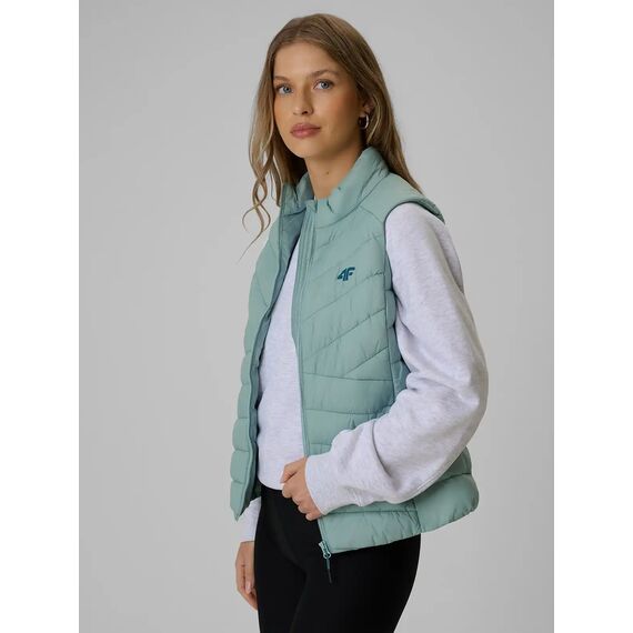 4F Kamizelka puchowa pikowana damska F371 CITY JACKETS zielona, Kolor: zielony, Rozmiar: S, 2 zdjęcie
