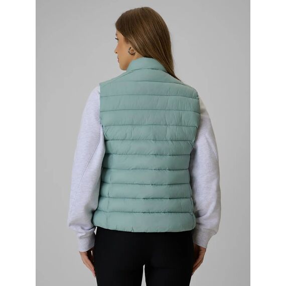 4F Kamizelka puchowa pikowana damska F371 CITY JACKETS zielona, Kolor: zielony, Rozmiar: L, 3 zdjęcie