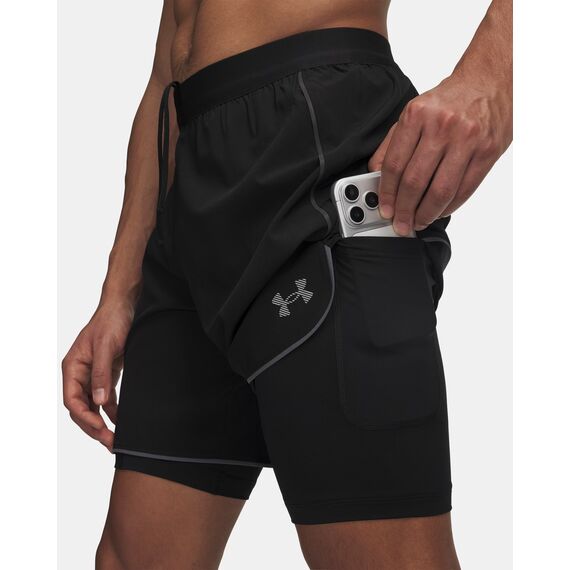 UNDER ARMOUR spodenki męskie trening bieganie Velociti Pro 2-in-1 Short czarny, Kolor: czarny, Rozmiar: S, 4 zdjęcie
