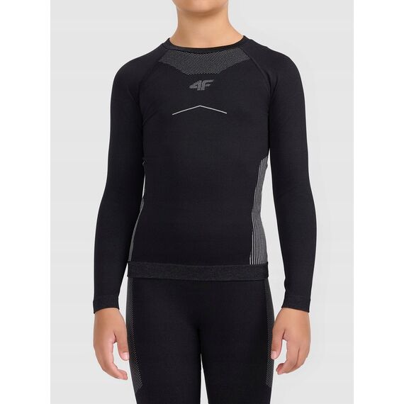 4F Bielizna narciarska bezszwowa koszulka F300 SKI UNDERWEAR czarna, Kolor: czarny, Rozmiar: 164