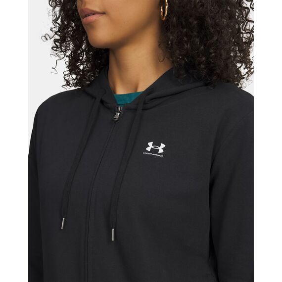 Under Armour UA Sport Terry FZ damska bluza z kapturem rozpinana czarna, Kolor: czarne, Rozmiar: L, 3 zdjęcie