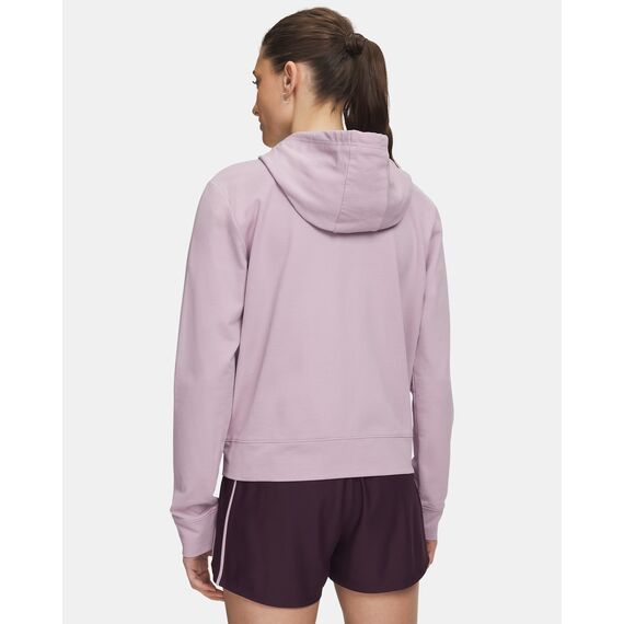 Under Armour UA Sport Terry FZ damska bluza z kapturem rozpinana fioletowa, Kolor: fioletowy, Rozmiar: M, 2 zdjęcie