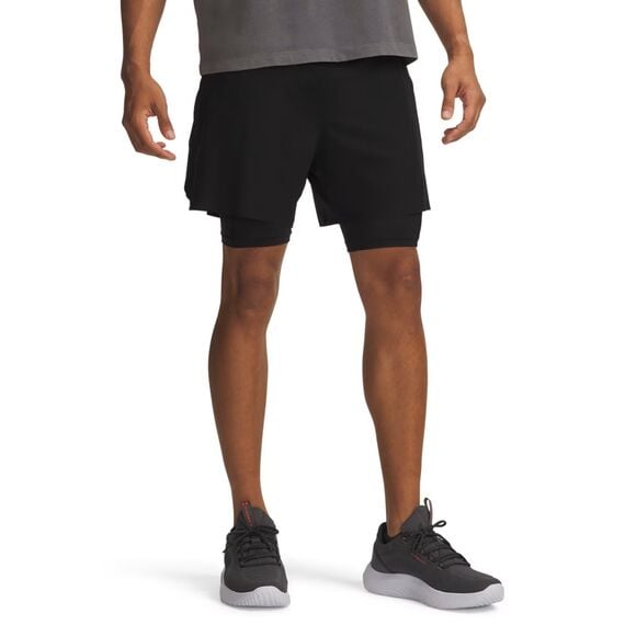 Under Armour Vanish Elite 2w1 Short szorty męskie spodenki trening czarne, Kolor: czarny, Rozmiar: 3XL