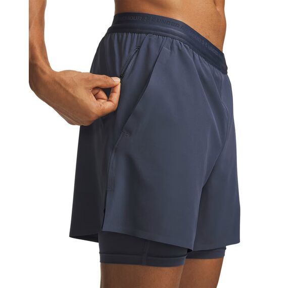 Under Armour Vanish Elite 2w1 Short szorty męskie spodenki trening szare, Kolor: szary, Rozmiar: L, 4 zdjęcie