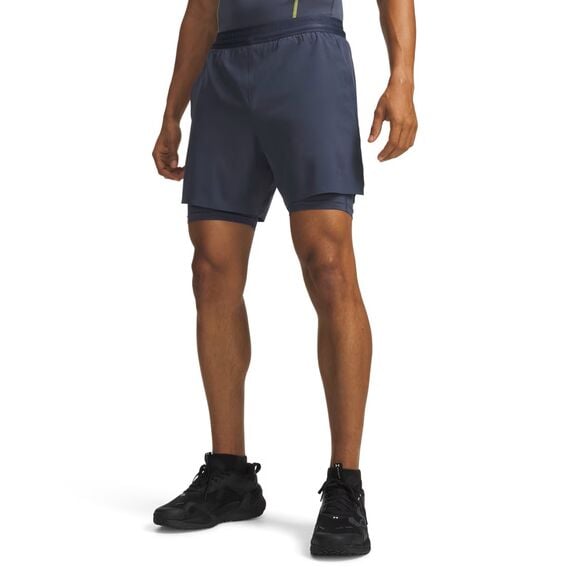Under Armour Vanish Elite 2w1 Short szorty męskie spodenki trening szare, Kolor: szary, Rozmiar: L