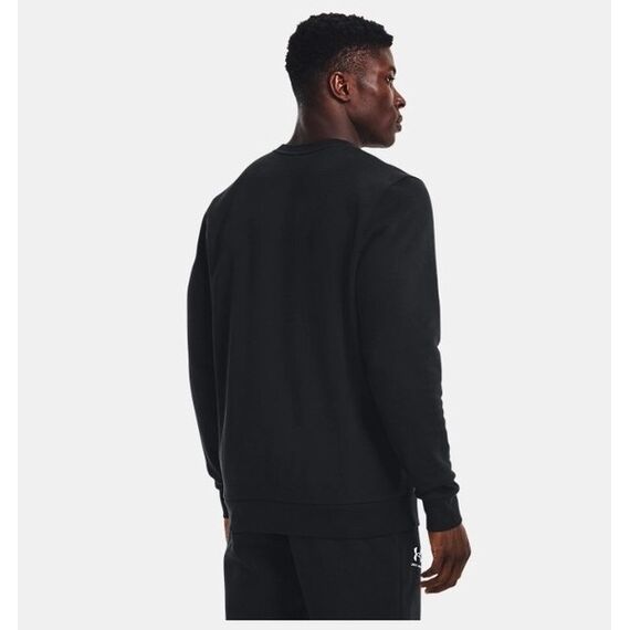 Under Armour UA Icon Fleece Crew męska bluza bez kaptura na co dzień czarna, Kolor: czarny, Rozmiar: 3XL, 2 zdjęcie