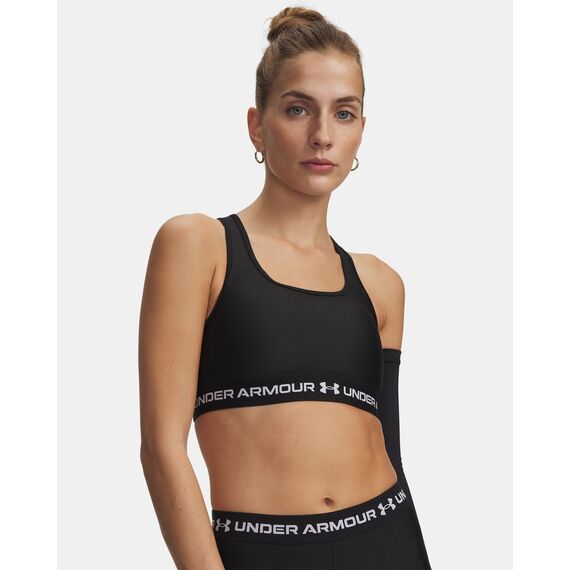 UNDER ARMOUR Biustonosz sportowy Mid Crossback czarny, Kolor: czarny, Rozmiar: L