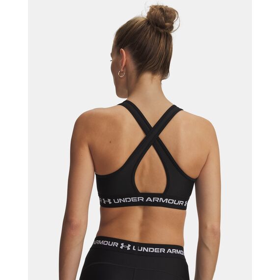 UNDER ARMOUR Biustonosz sportowy Mid Crossback czarny, Kolor: czarny, Rozmiar: L, 2 zdjęcie