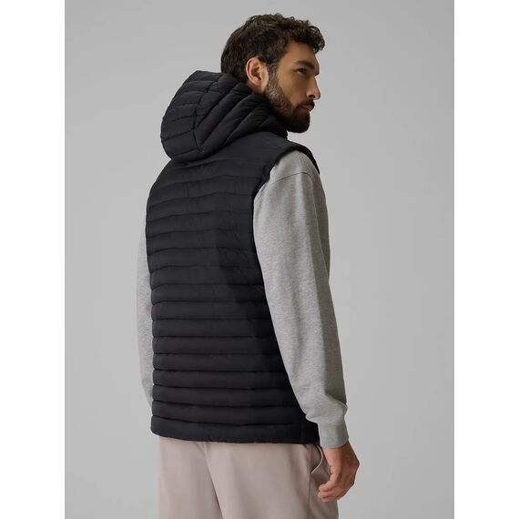 4F Kamizelka puchowa męska ocieplana z kapturem M376 CITY JACKETS czarna, Kolor: czarny, Rozmiar: S, 2 zdjęcie