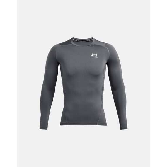 UNDER ARMOUR Męska koszulka kompresyjna z długim rękawem HeatGear szara, Kolor: szary, Rozmiar: 3XL, 3 zdjęcie