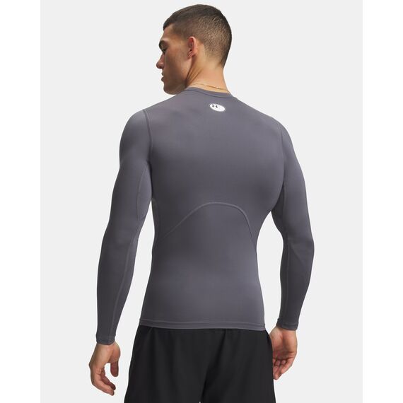 UNDER ARMOUR Męska koszulka kompresyjna z długim rękawem HeatGear szara, Kolor: szary, Rozmiar: 3XL, 5 zdjęcie