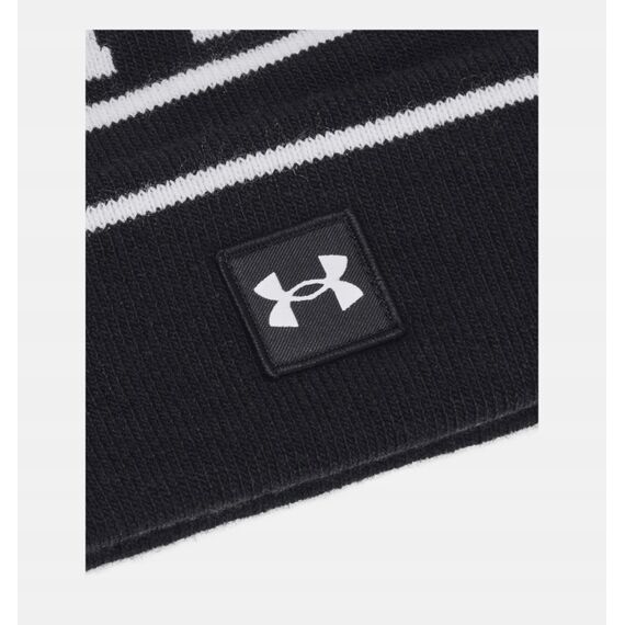 Under Armour Halftime Pom Beanie męska czapka zimowa z pomponem czarna, 3 zdjęcie
