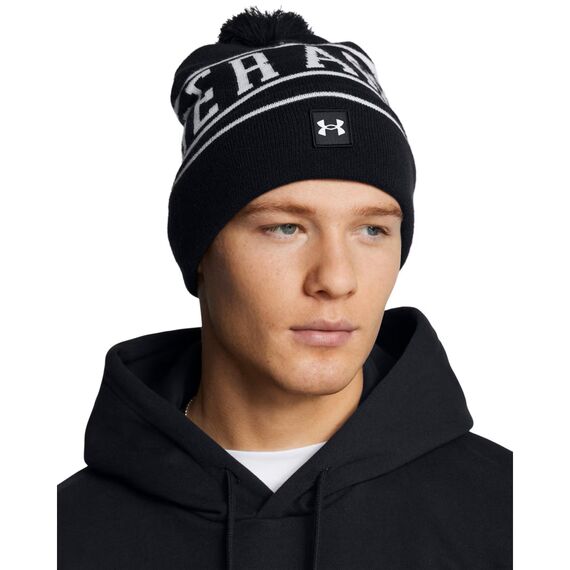 Under Armour Halftime Pom Beanie męska czapka zimowa z pomponem czarna