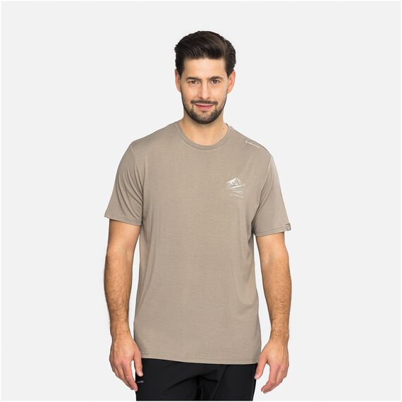 VIKING T-shirt męski Lenta Bamboo Light beżowy, Kolor: beżowy, Rozmiar: M