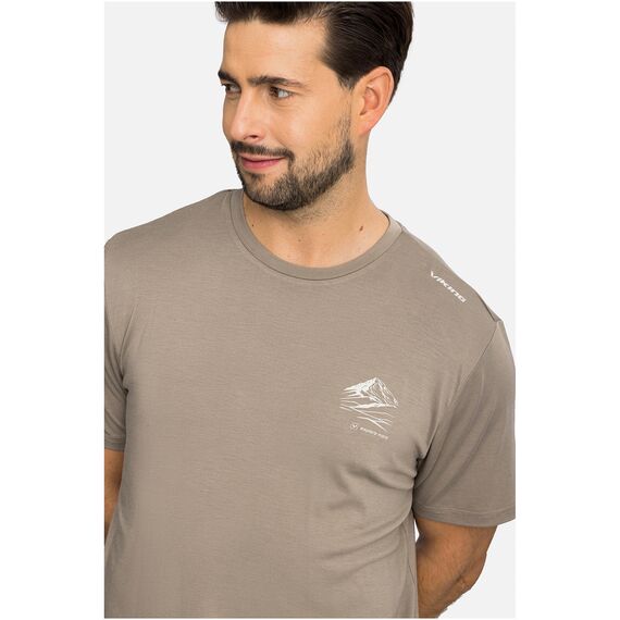 VIKING T-shirt męski Lenta Bamboo Light beżowy, Kolor: beżowy, Rozmiar: XL, 7 zdjęcie