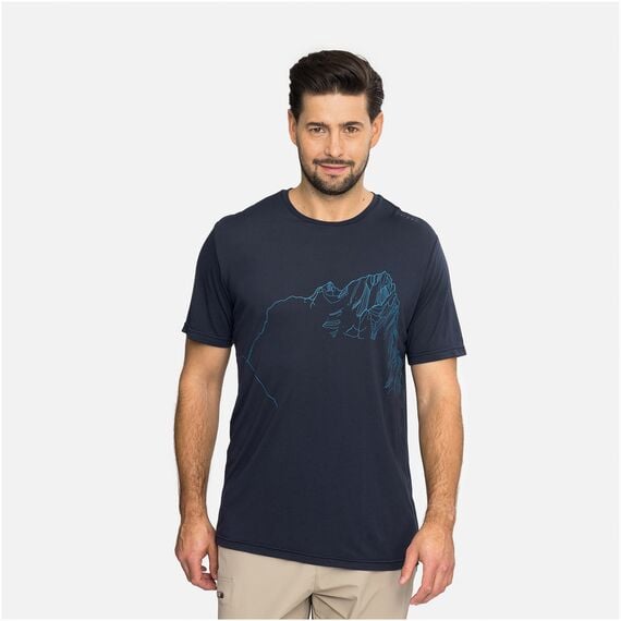 VIKING T-shirt męski Morain Bamboo granatowy, Kolor: granatowy, Rozmiar: XL