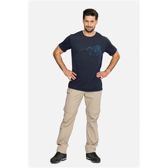 VIKING T-shirt męski Morain Bamboo granatowy, Kolor: granatowy, Rozmiar: M, 4 zdjęcie