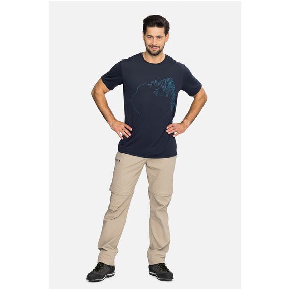 VIKING T-shirt męski Morain Bamboo granatowy, Kolor: granatowy, Rozmiar: L, 4 zdjęcie