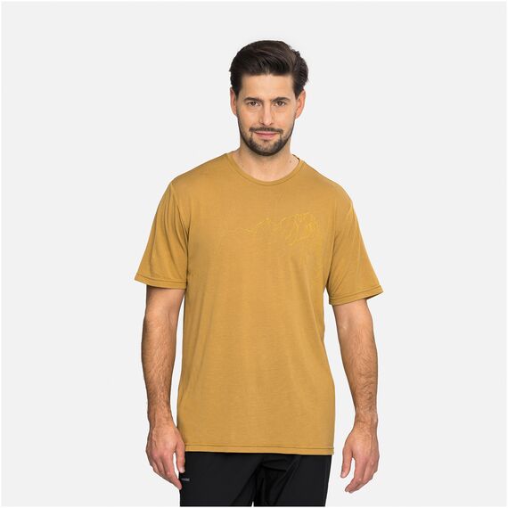VIKING T-shirt męski Morain Bamboo brązowy, Kolor: brązowy, Rozmiar: XL