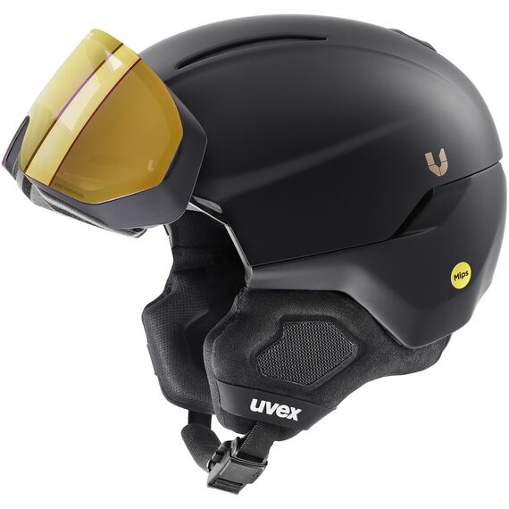 UVEX Kask narciarski hybrydowy z wizjerem Ultimate horizon MIPS czarny, Kolor: czarny, Rozmiar: 59-62, 5 zdjęcie