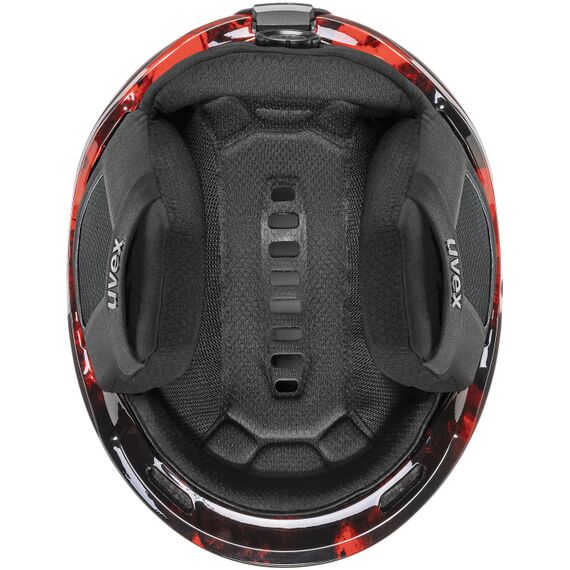 UVEX Kask narciarski Monte pro MIPS czarno-czerwony, Kolor: czerwony, Rozmiar: 59-61, 4 zdjęcie