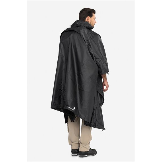 VIKING Poncho przeciwdeszczowe dla dorosłych Vesper Backpack czarne, Kolor: czarny, Rozmiar: uniwersalny, 3 zdjęcie