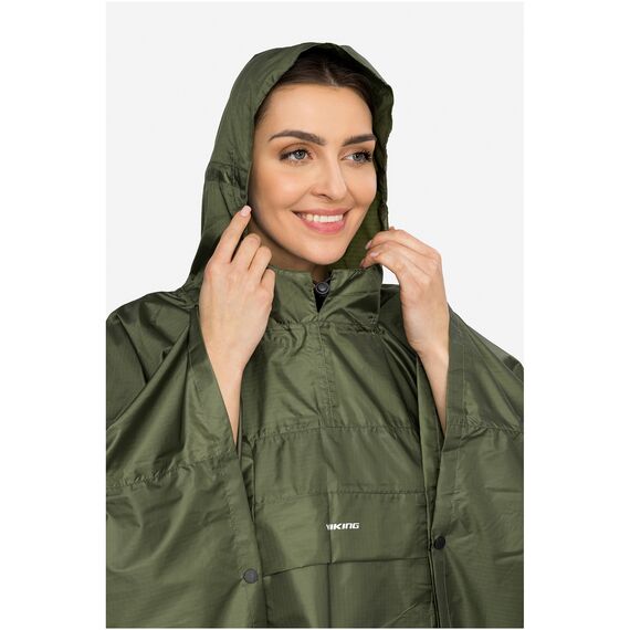 VIKING Poncho przeciwdeszczowe dla dorosłych Vesper Backpack zielone, Kolor: zielony, Rozmiar: uniwersalny, 5 zdjęcie