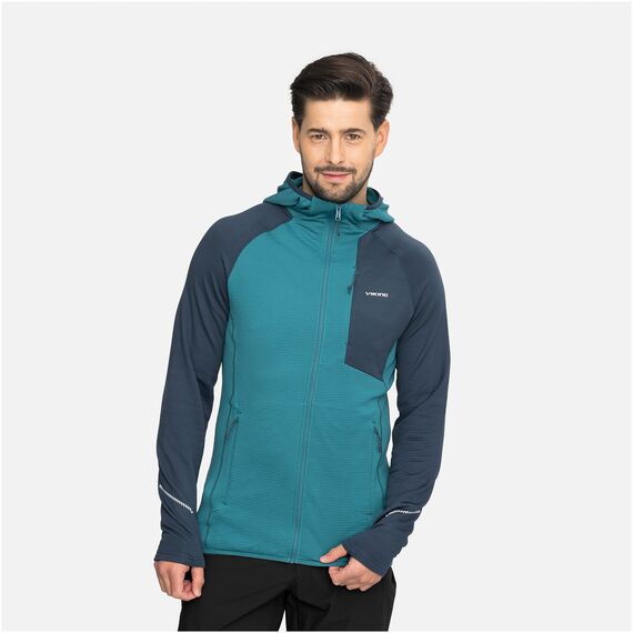VIKING Bluza męska Birger rozpinana z kapturem niebiesko granatowa, Kolor: niebieski, Rozmiar: XL